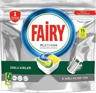 Fairy Platinum Hepsi Bir Arada Tablet Bulaşık Deterjanı 15 Adet Deterjan kullananlar yorumlar